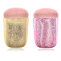 2020 Newest Glitter Single Makeup Brush Grinding Gold Flat Head Brush Portable Travel Multi-Purpose Face Makeup Brush